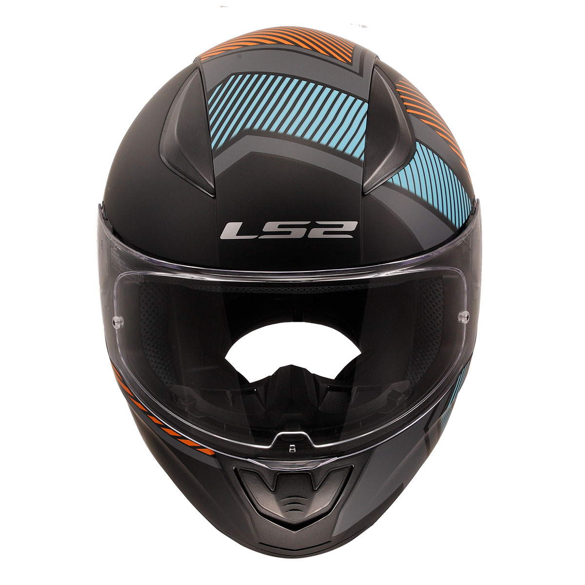 LS2 RAPID 2 EXTRA KAPALI KASK MAT GRİ - NEON TURUNCU